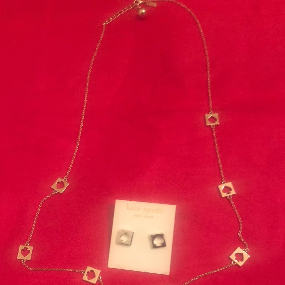 Kate spade necklace and earrings